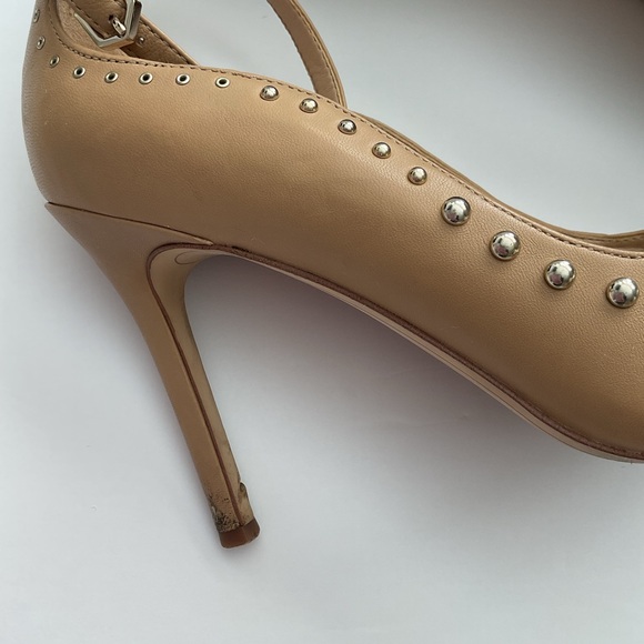 Sam Edelman Tan Leather Studded Heels Helen Size 9.5 - Picture 8 of 15